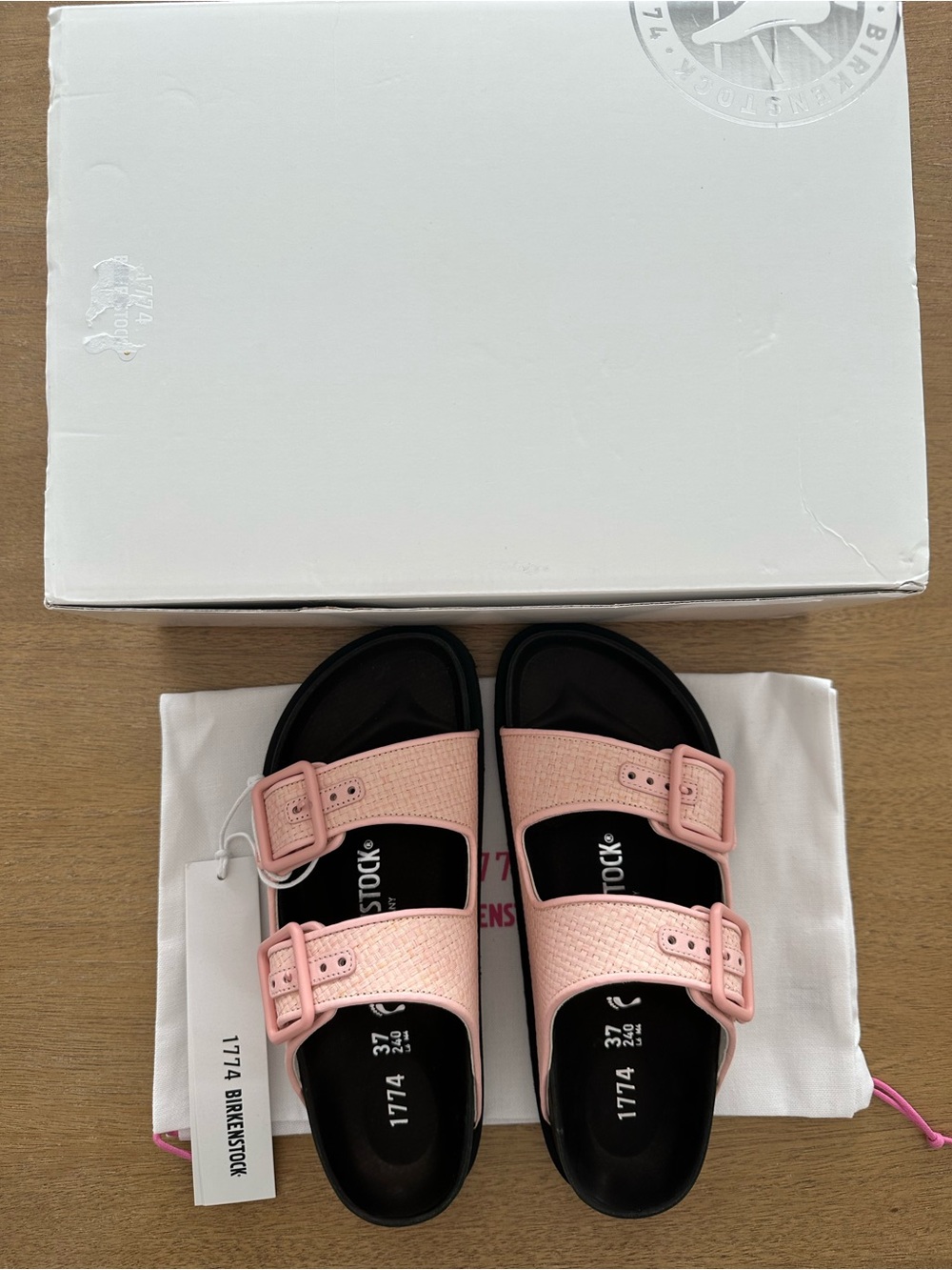 Birkenstock 1774 Arizona Raffia (Size 37)